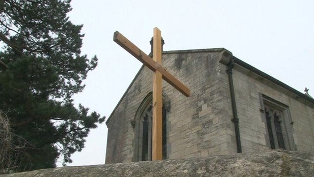 The cross in the church