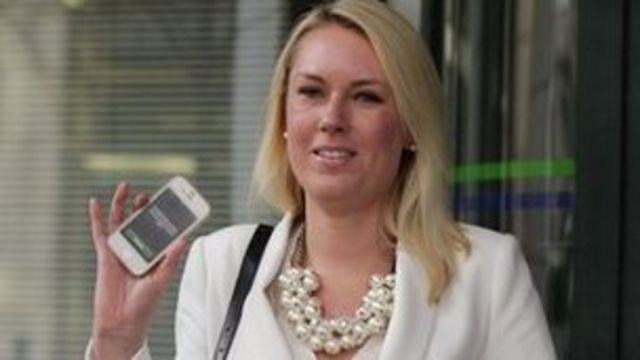 Stella English arriving at tribunal