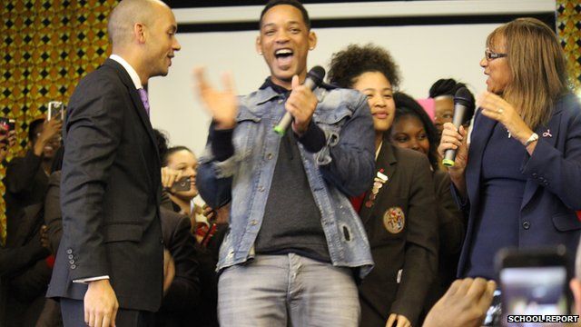 Hollywood star Will Smith makes surprise school visit - BBC School Report