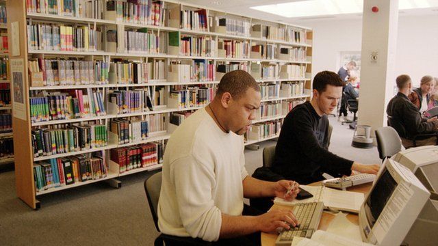 Library computer user