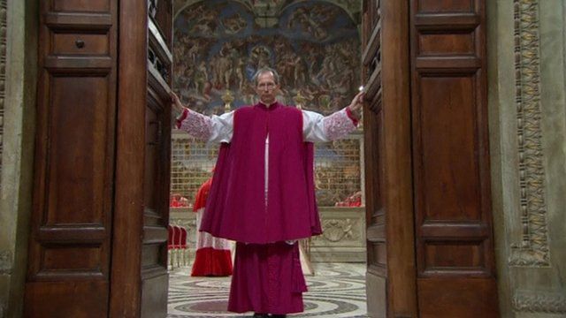 Monsignore Guido Marini shuts doors of Sistine Chapel for papal election conclave