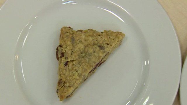 A triangular flapjack