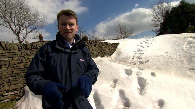 The BBC's Ed Thomas in the Pennines