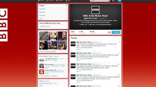 Twitter page