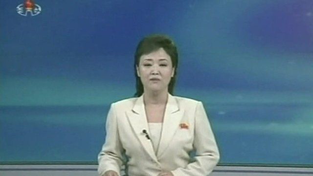 North Korea TV newsreader