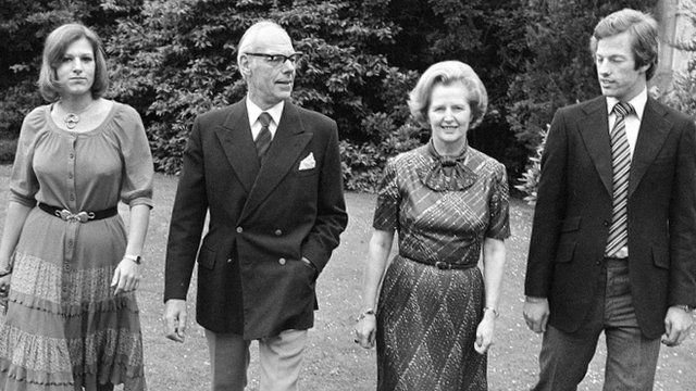 The Thatcher family pictured in 1979