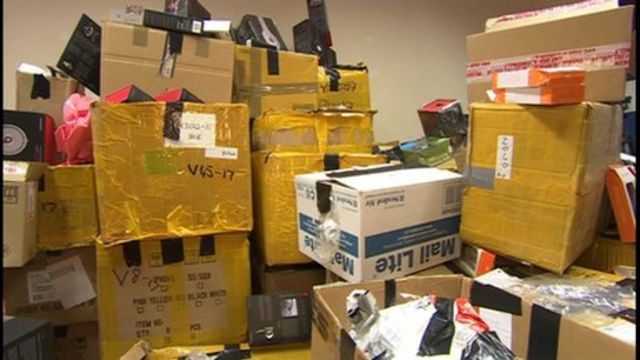 Seized counterfeit goods