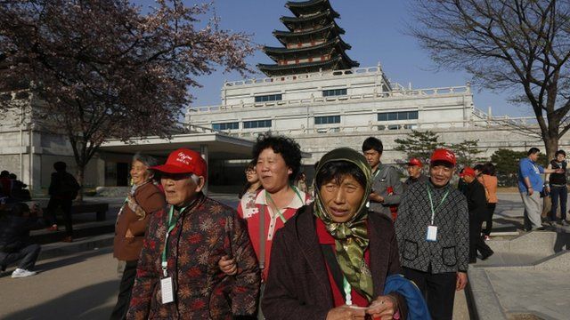 Chinese tourists in South Korea