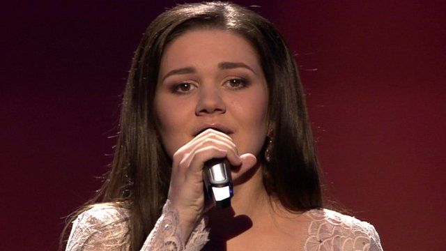 Russia's Dina Garipova singing at Eurovision