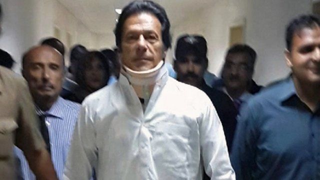 Imran Khan leaves hospital