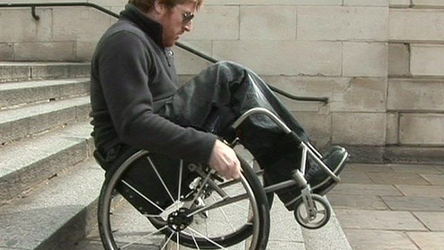 Pete Donnelly showing off his wheelchair skills