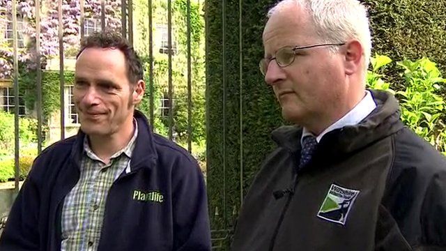 Trevor Dines of Plantlife (left) and Stephen Davis of the Wiltshire Wildlife Trust