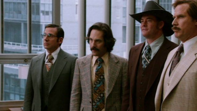 A scene from Anchorman: The Legend Continues
