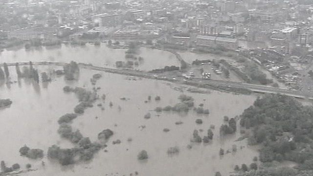 Gloucestershire during the floods of 2007