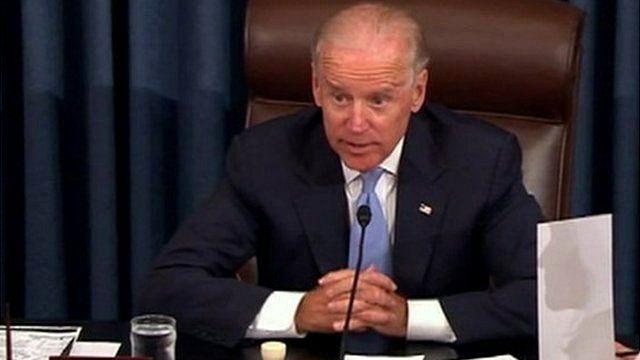 Joe Biden presided over the vote