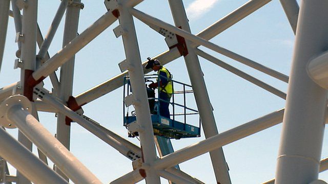 Man working on the kelpies structure