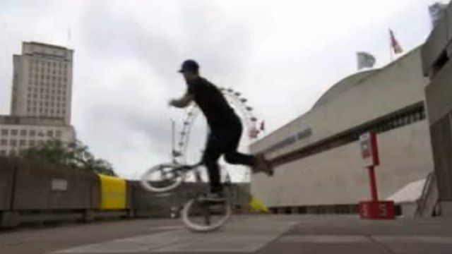 BMX stunt rider