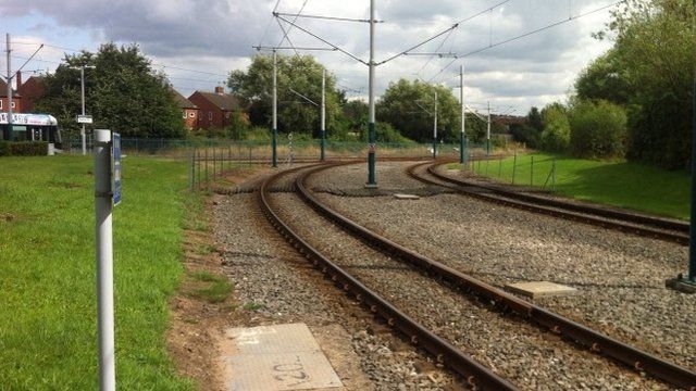 Tramlines in Highbury Vale