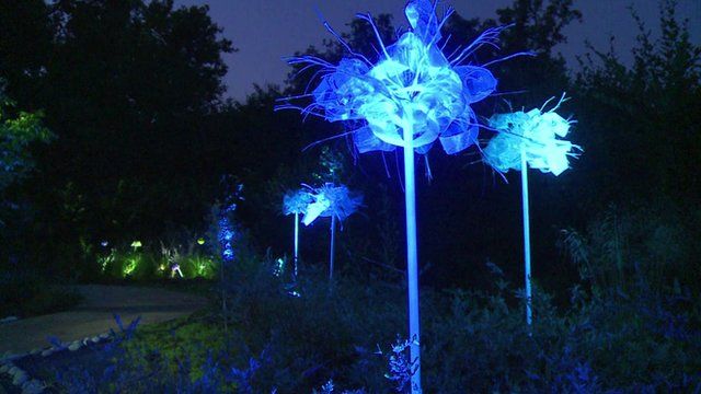 The illuminated gardens at Chaumont