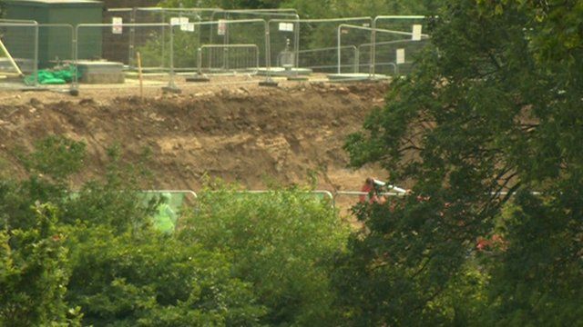 Reservoir being built