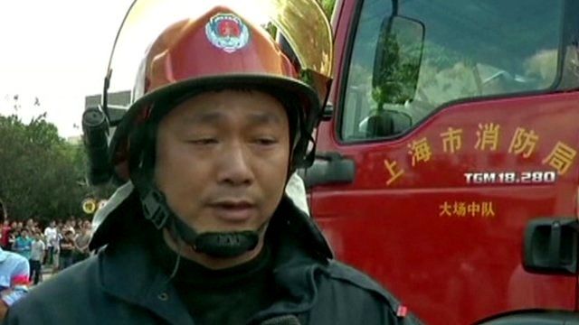 Local fire chief Zhu Guoxiang