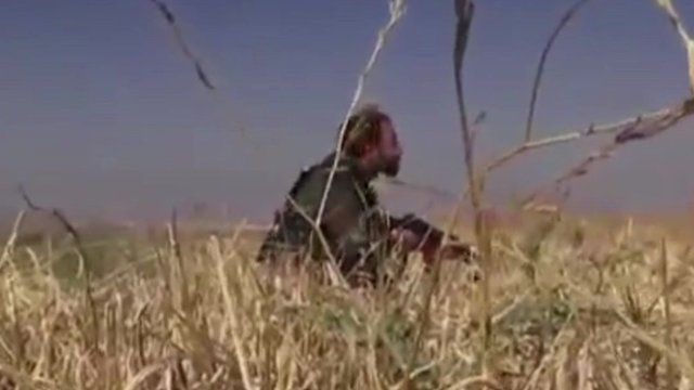 Footage purportedly showing an Iranian fighter in Syria