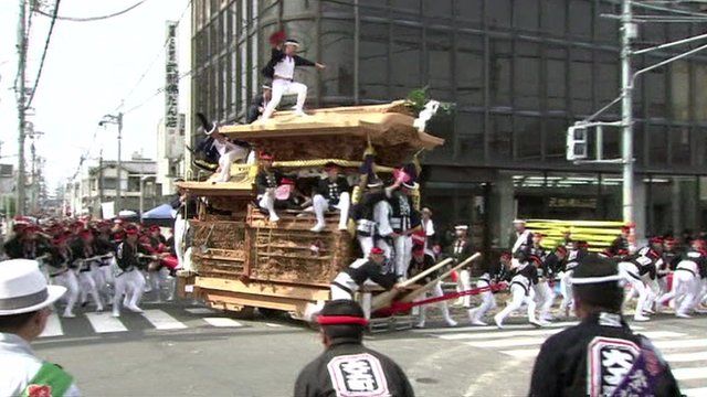 One of the Kishiwada Danjiri festival floats