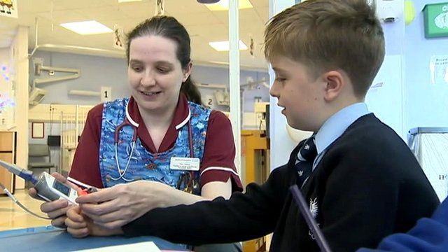 Child undergoes hospital treatment