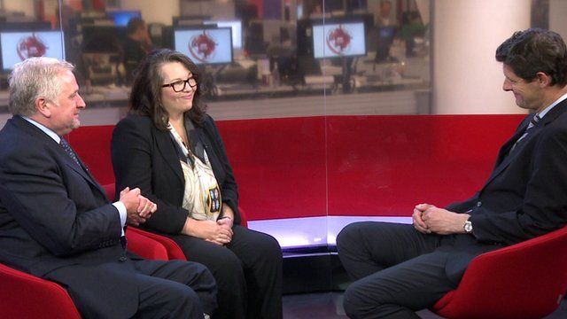 John Wriglesworth (L), Yolande Barnes & Hugh Pym (R)