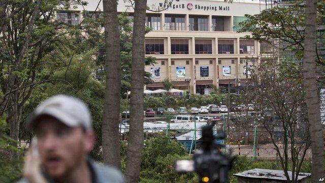 Scene at the Westgate Mall in Nairobi