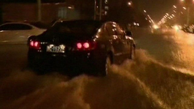 Flooded road