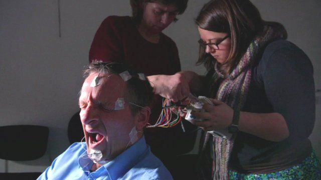 Dr Michael Mosley taking part in a sleep study