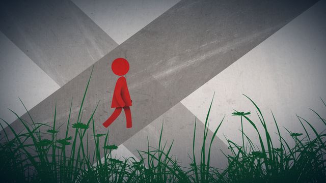 Woman in danger graphic