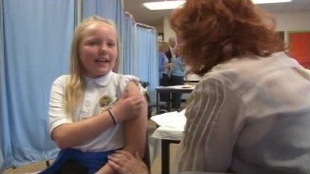 Pupil has measles jab