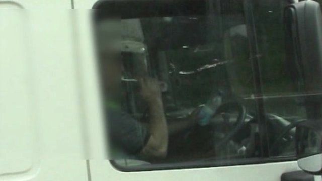 Teeth-cleaning lorry driver