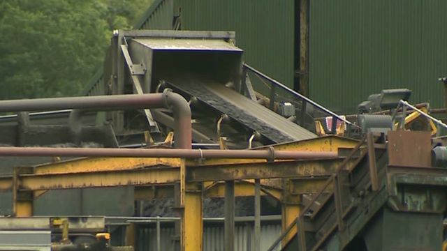 Machinery at the Unity Mine site