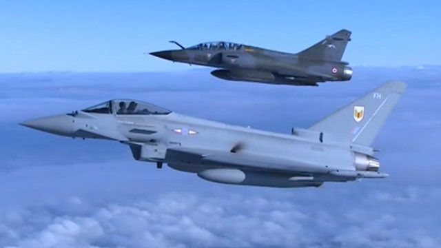 Jets on exercise over North Yorkshire