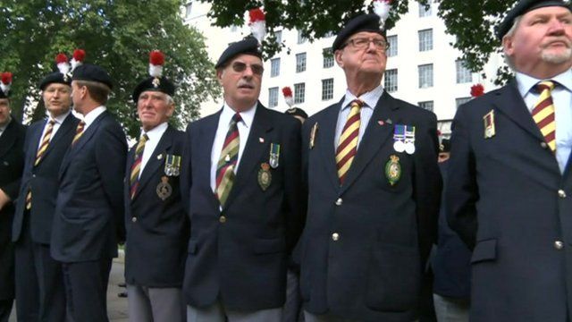 Veterans from the second battalion of the Royal Regiment of Fusiliers