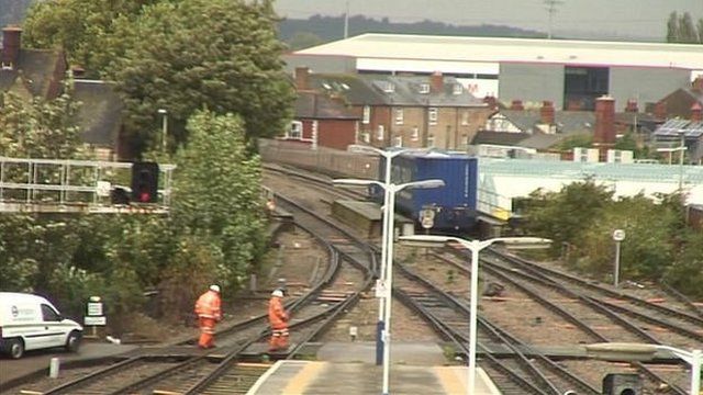 Scene of the derailment