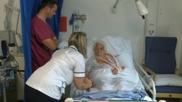 Hip replacement patient at Southampton General Hospital