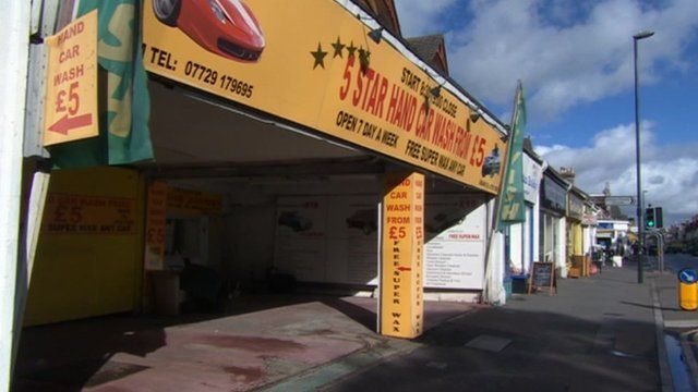 The car wash owned by Ibrahim Youseuf in Boscombe