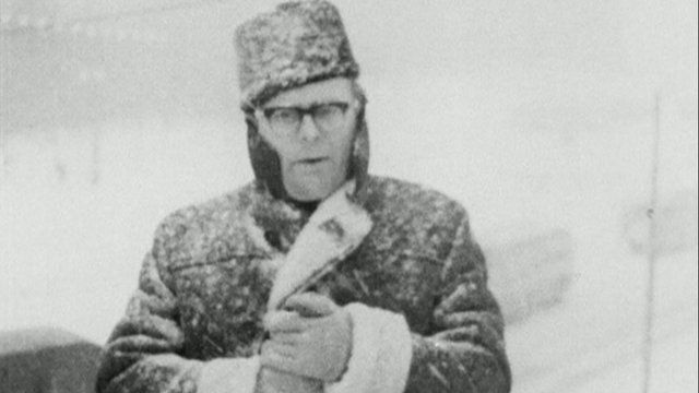 Erik de Mauny in snowstorm