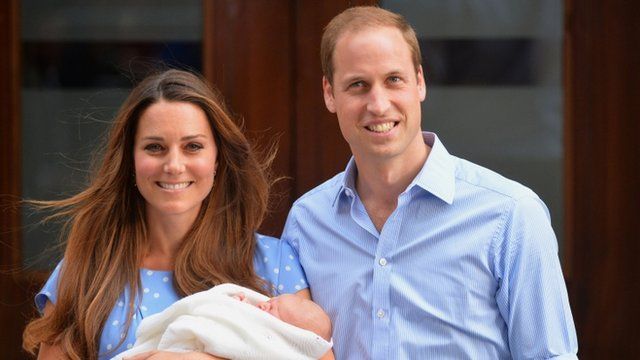 The Duke and Duchess of Cambridge leave hospital with newborn Prince George