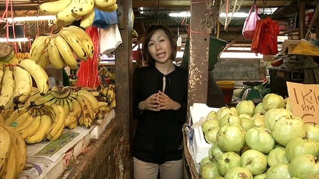Jennifer Pak in Kuala Lumpur market