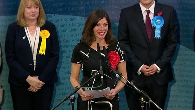 Cara Hilton making victory speech