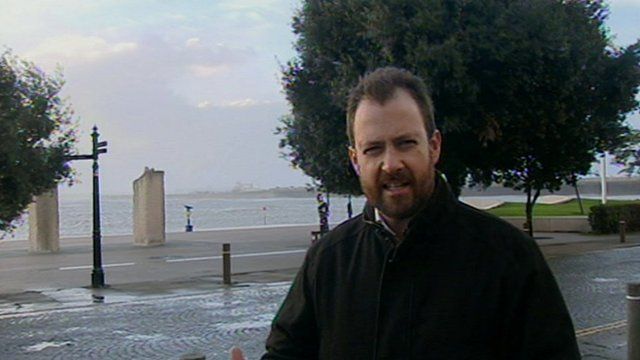 BBC reporter Peter Whittlesea in Dover