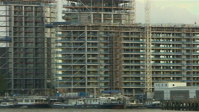 Homes under construction in London