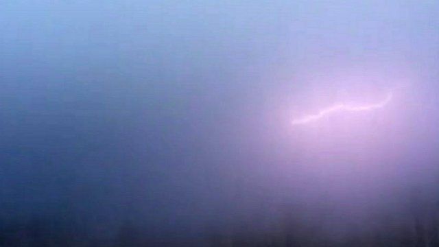 A lightning bolt over the Bolton area