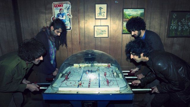 Yellow Dogs band members, from left: Soroush Farazmand, Siavash Karampour, Arash Farazmand and Koroush "Koory" Mirzaei