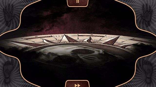 A still from Papa Sangre II showing a compass